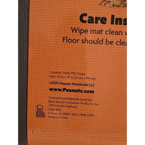 Peanuts Snoopy Coffee Donuts Anti Fatigue Kitchen Mat 20” X 39” Fall Autumn NEW - Picture 11 of 13